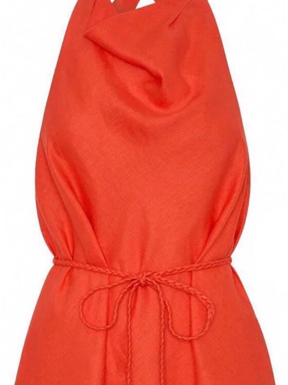 Kivari Women’s Halter Tie-Waist Top in Coral